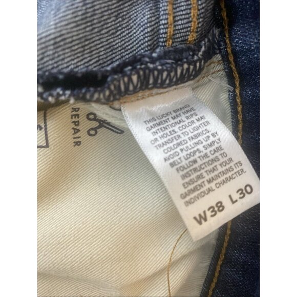 Lucky Brand Mens 411 Athletic Taper Stretch Denim Jeans Blue 38x30 Dark Wash - Picture 8 of 10